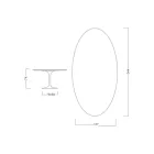 Tulip Table Eero Saarinen H 73 Oval in Ceramic Noir Laurent Made in Italy - Scarlet Viadurini