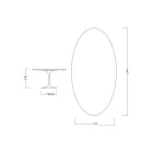 Tulip Table Eero Saarinen H 73 Oval in Ceramic Rem Made in Italy - Scarlet Viadurini