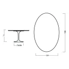 Tulip Table Eero Saarinen H 73 Oval in Natural Oak Made in Italy - Scarlet Viadurini