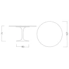 Tulip Table Eero Saarinen H 73 Round in Absolute Black Made in Italy - Scarlet Viadurini