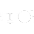 Eero Saarinen Tulip Table H 74 with Black Liquid Laminate Top Made in Italy - Scarlet Viadurini