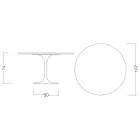 Eero Saarinen Tulip Table H 74 with Black Liquid Laminate Top Made in Italy - Scarlet Viadurini