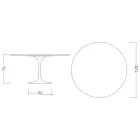 Eero Saarinen Tulip Table H 74 with Black Marquinia Marble Top Made in Italy - Scarlet Viadurini