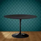 Eero Saarinen Tulip Table H 74 in Domoos Ceramic Made in Italy - Scarlet Viadurini