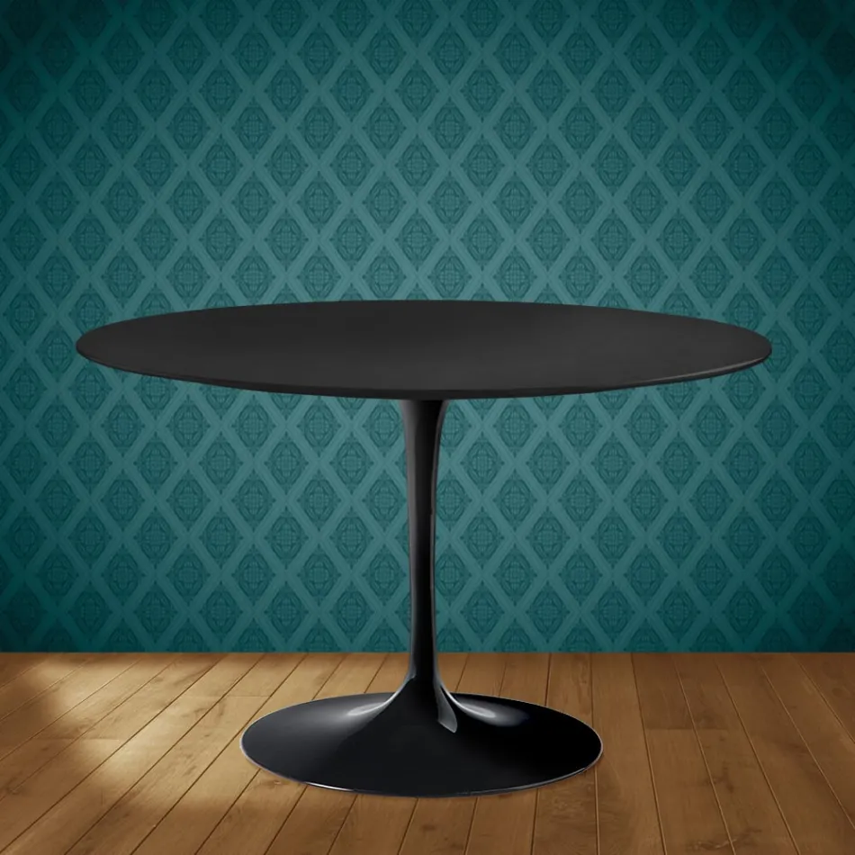 Eero Saarinen Tulip Table H 74 in Domoos Ceramic Made in Italy - Scarlet Viadurini