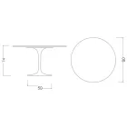 Eero Saarinen Tulip Table H 74 in Somnia Ceramic Made in Italy - Scarlet Viadurini