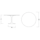 Eero Saarinen Tulip Table H 74 in Somnia Ceramic Made in Italy - Scarlet Viadurini