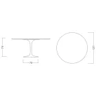 Eero Saarinen Tulip Table H 74 in Somnia Ceramic Made in Italy - Scarlet Viadurini