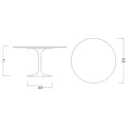Tulip Table Eero Saarinen H 74 in Carrara Marble Statuarietto Made in Italy - Scarlet Viadurini