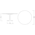 Eero Saarinen Tulip Table H 74 in Dark Emperador Marble Made in Italy - Scarlet Viadurini