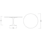Eero Saarinen Tulip Table H 74 Round in Somnia Ceramic Made in Italy - Scarlet Viadurini