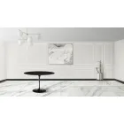 Tulip Table Saarinen H 73 Extendable in Black Liquid Laminate Made in Italy - Scarlet Viadurini