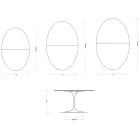 Saarinen Tulip Table H 74 cm Extendable in Florim Calacatta Gold Gloss Ceramic - Scarlet Viadurini