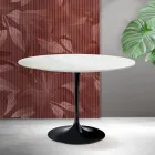 Saarinen Tulip Table H 74 cm in Matt White Florim Ceramic - Scarlet Viadurini