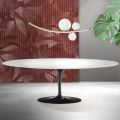Saarinen Tulip Table H 74 cm in White Florim Ceramic - Scarlet