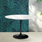 Saarinen Tulip Table H 74 cm in Glossy White Florim Ceramic - Scarlet Viadurini