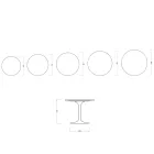 Saarinen Tulip Table H 74 cm in Glossy White Florim Ceramic - Scarlet Viadurini