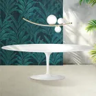 Saarinen Tulip Table H 74 cm in Glossy White Florim Ceramic - Scarlet Viadurini