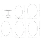 Saarinen Tulip Table H 74 cm in Florim Calacatta Gold Gloss Ceramic - Scarlet Viadurini