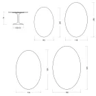 Saarinen Tulip Table H 74 cm in Florim Calacatta Gold Matt Ceramic - Scarlet Viadurini