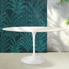 Saarinen Tulip Table H 74 cm Round in Florim Calacatta Gold Gloss Ceramic - Scarlet Viadurini