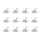 Transparent or Colored Crystal Ecological Coffee Cups 12 Pieces - Amalgam Viadurini