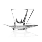 Transparent or Colored Crystal Ecological Coffee Cups 12 Pieces - Amalgam Viadurini