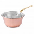 Conical Hand Tinned Copper Pan and Handle Made in Italy 22 cm - Mariassunta