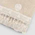 Italian Luxury Cotton Terry Bath Towel with Tassel Lace - Arafico Viadurini