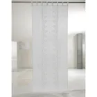 White and Light Linen Curtain with Elegant Central Lace Design - Geogeo Viadurini