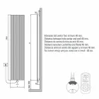 Vertical Design Electric Wall Radiator in Steel 900 W - 1000 Lines Viadurini