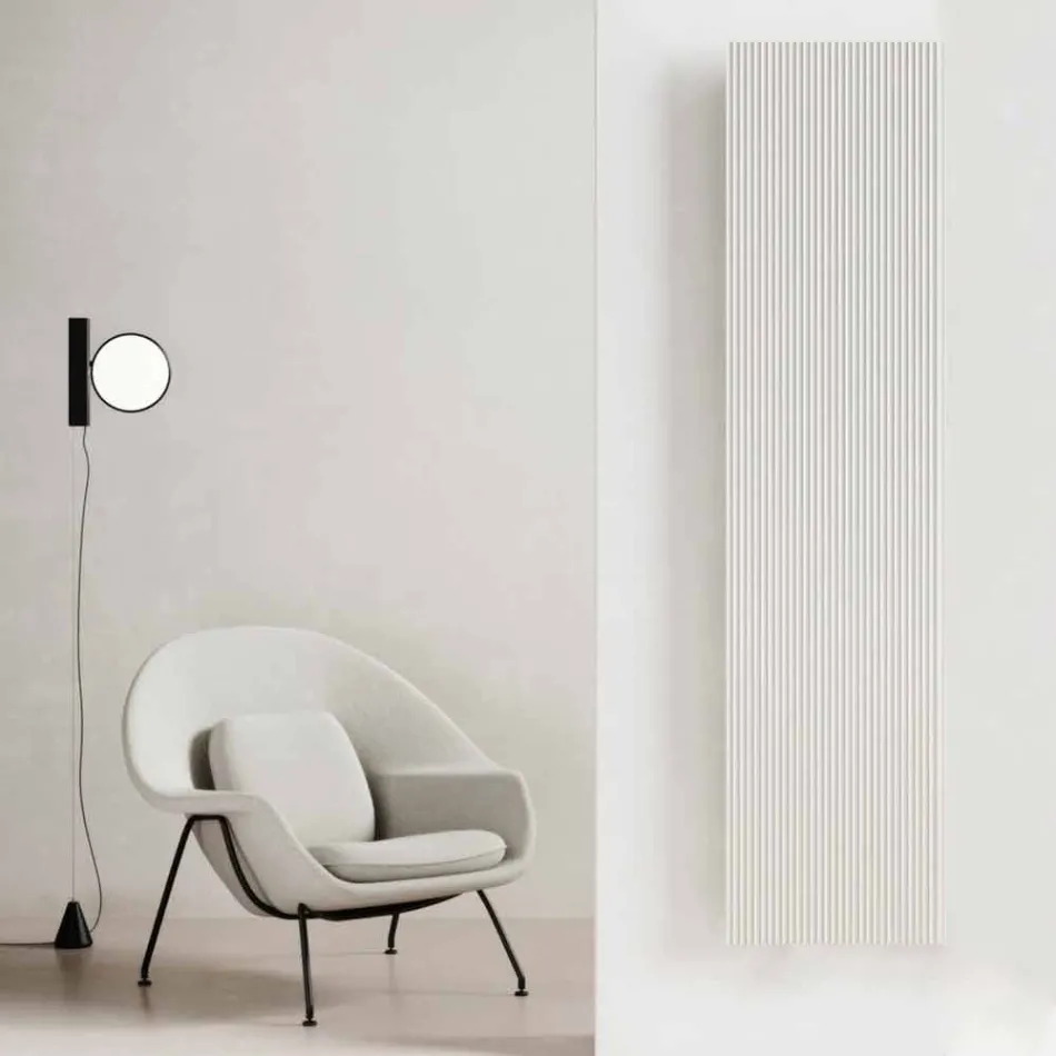Vertical Design Electric Wall Radiator in Steel 900 W - 1000 Lines Viadurini