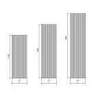 Vertical Design Hydraulic Wall Radiator in Steel 900 W - 1000 Lines Viadurini