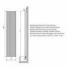 Vertical Design Hydraulic Wall Radiator in Steel 900 W - 1000 Lines Viadurini