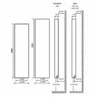 Vertical Hydraulic Design Radiator in Aluminum up to 1061 Watt - Bent Viadurini