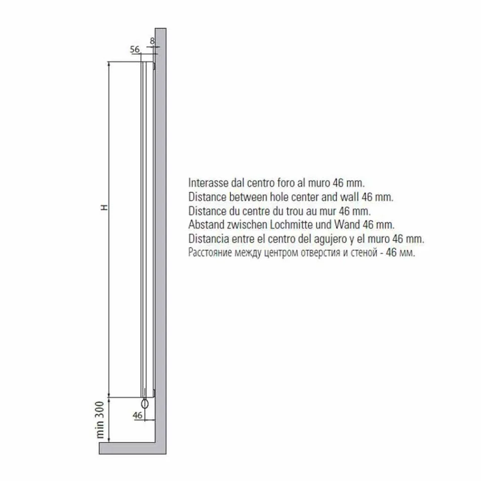 Electric Wall Radiator Design in Modern Aluminum 1000 W - 100 Lines Viadurini