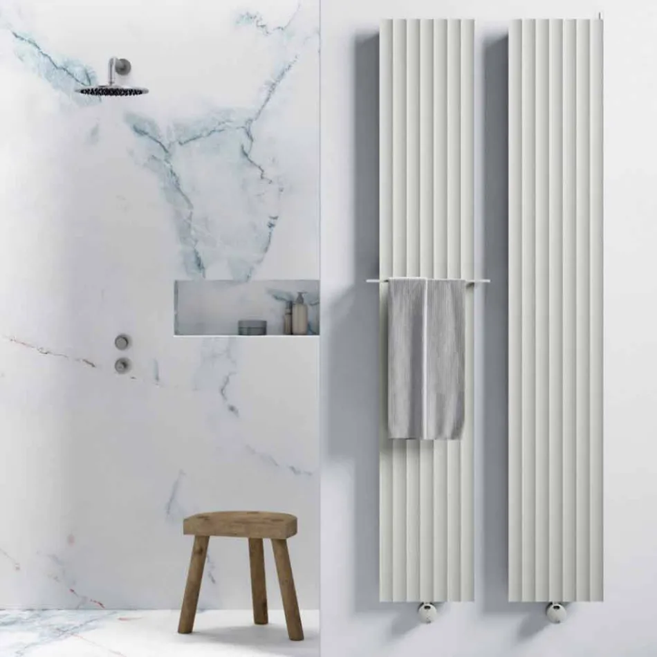 Electric Wall Radiator Design in Modern Aluminum 1000 W - 100 Lines Viadurini
