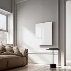 Design infrared electric radiator in white clear glass Viadurini