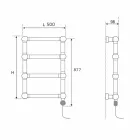 Electric Modular Radiator in Chrome or Gold Brass at 200 W - Caesar Viadurini