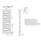 Design Electric Radiator for Living Room or Bathroom with 1000 W Led - Shine Viadurini