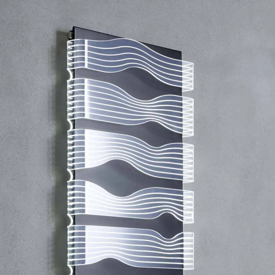 Design Electric Radiator for Living Room or Bathroom with 1000 W Led - Shine Viadurini