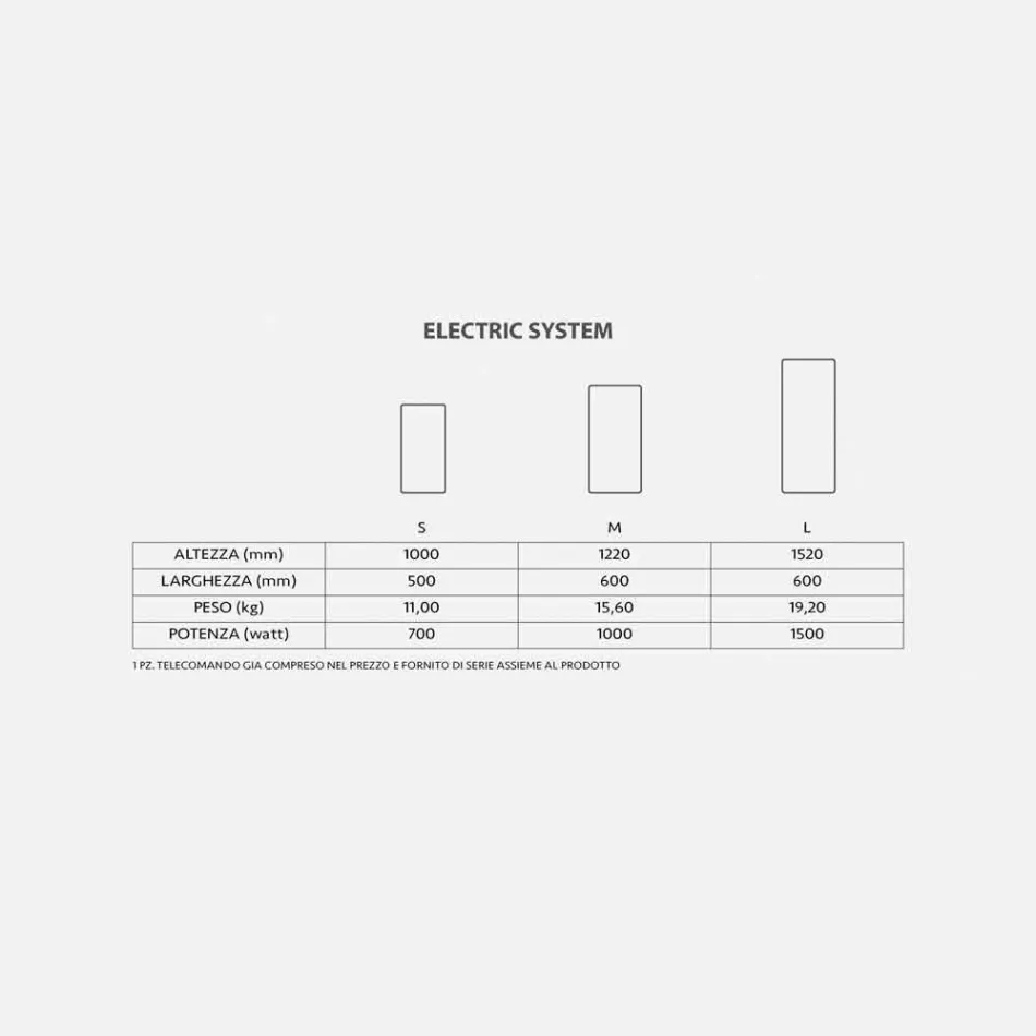 Electric radiator with tempered glass front panel Jonny Viadurini