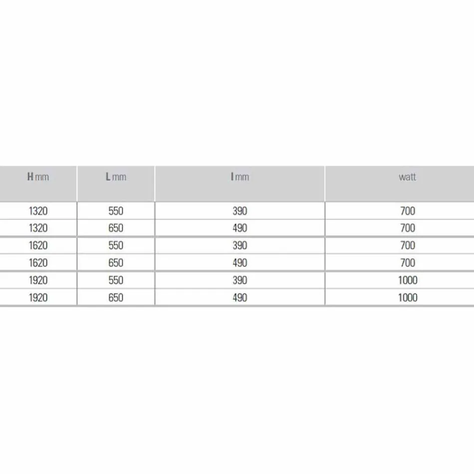Electric Design Radiator for Bathroom in Steel 6 Measures 1000 Watt - Mask Viadurini