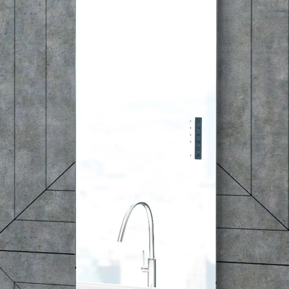 Electric Radiator Made of Glass and Aluminum Made in Italy - Glaze Viadurini