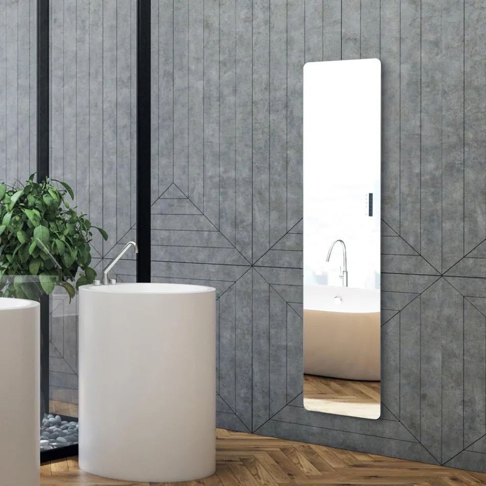 Electric Radiator Made of Glass and Aluminum Made in Italy - Glaze Viadurini