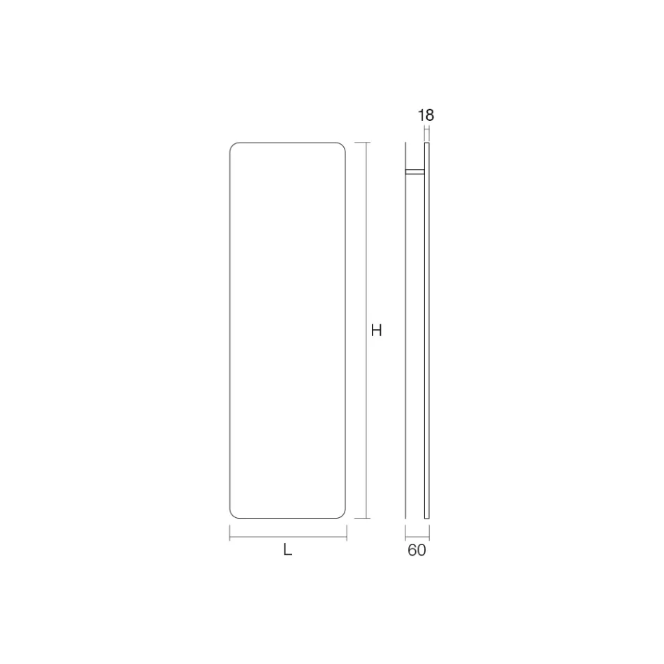 Electric Radiator Made of Glass and Aluminum Made in Italy - Glaze Viadurini