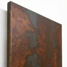 Hybrid radiator with Corten finish in Italian marble powder - Lines Viadurini