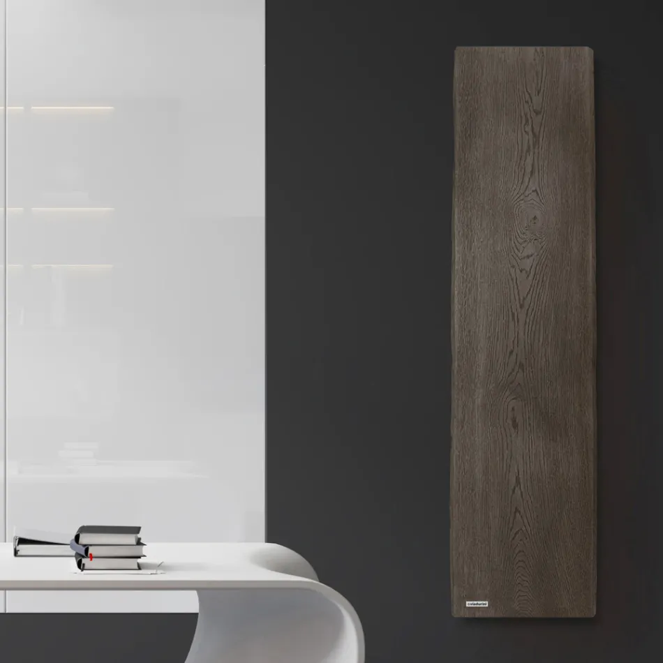 Hybrid radiator in Italian marble powder with wood effect - Wood50 Viadurini