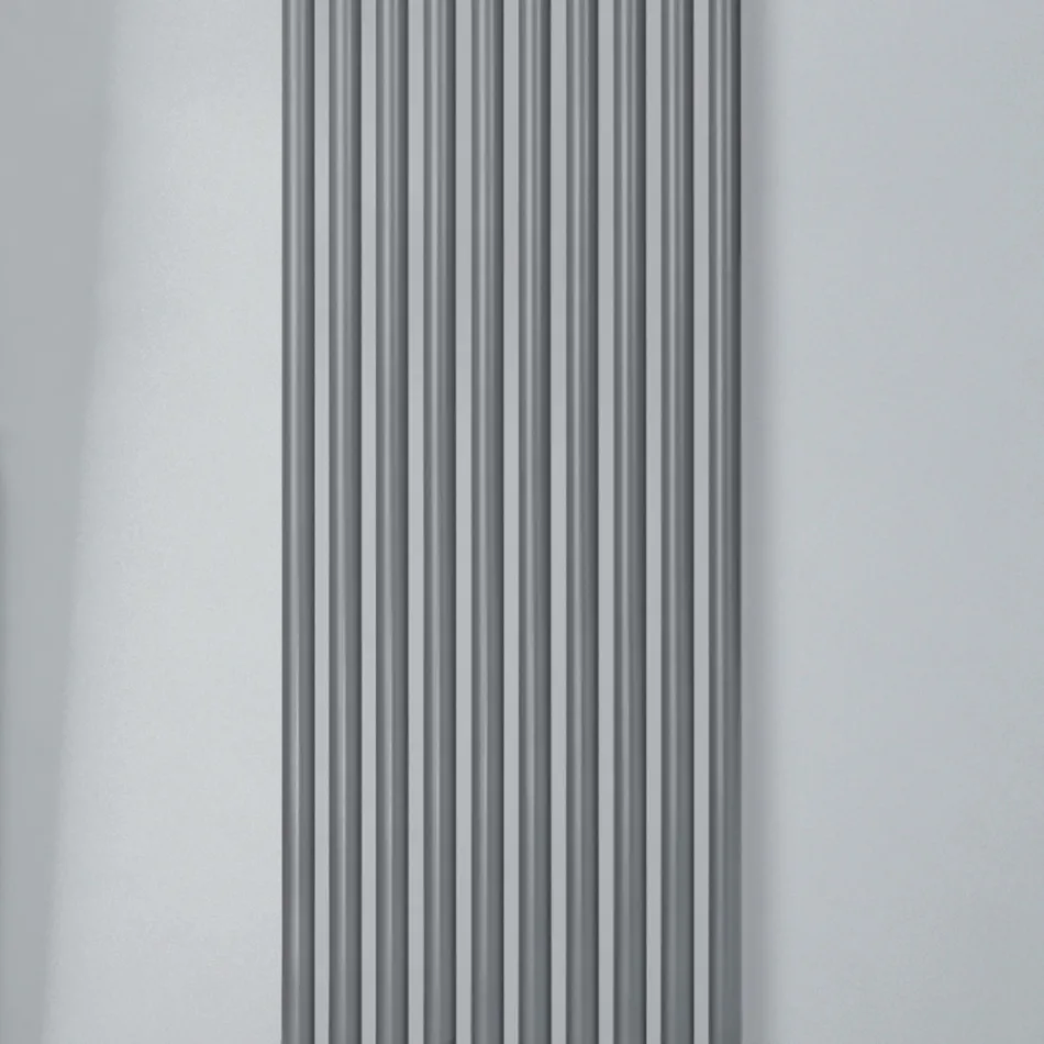 Hydraulic radiator with horizontal collectors in carbon steel - cherries Viadurini