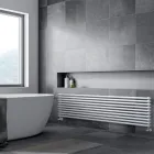 Hydraulic Radiator with Double Series of Horizontal Elements Made in Italy - Strega Viadurini